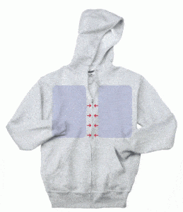Zipper Hooded Sweatshirt Design Note